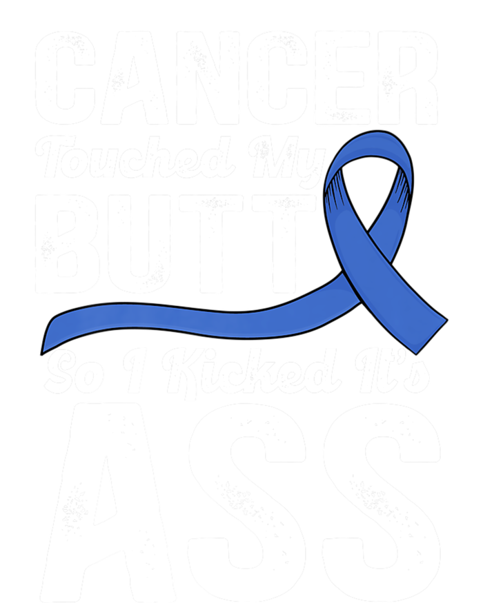 Cancer Touched My Butt So I Kicked It's Ass Colon Cancer Women's V-Neck T-Shirt