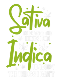 Sativa To Change The Things I Can Indica Cannabis Weed Leaf Women's Racerback Cropped Tank