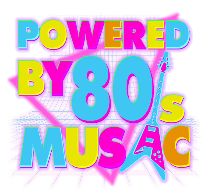 Cool Funny Retro Powered By 80's Music Women's Fleece Hoodie