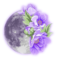 Purple Peonies Flowers Full Moon Premium Crewneck Sweatshirt