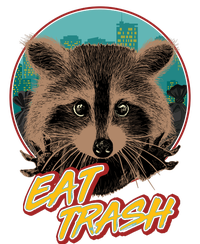 Funny Vintage Eat Trash Raccoon Women's Racerback Tank