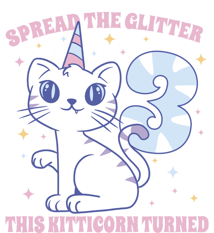 Spread The Glitter This Kitticorn Turned 3 Birthday Gift Toddler Hoodie