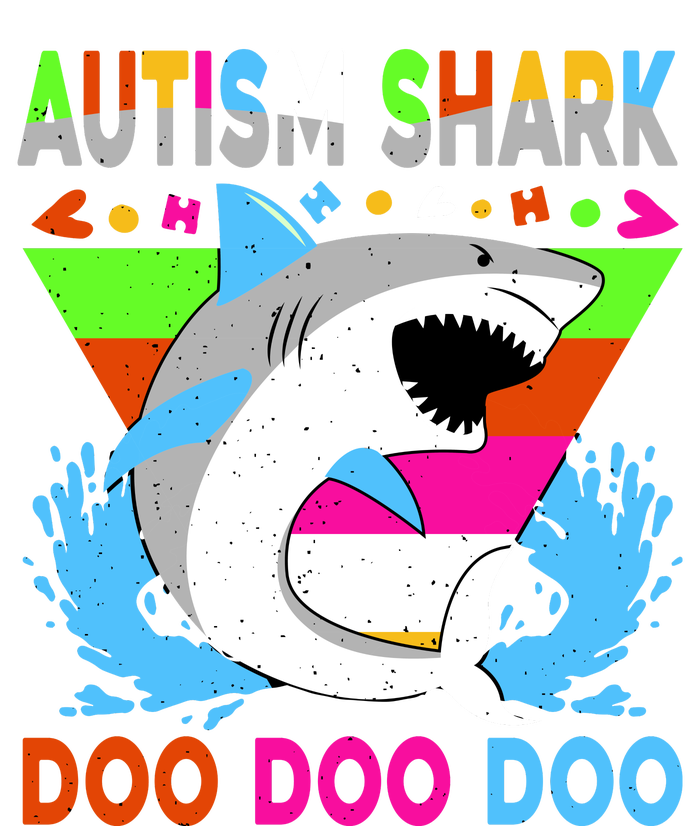 Autism Shark Doo Doo Doo Awareness Puzzle Women's V-Neck T-Shirt