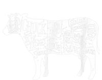 Cow Butcher Beef Cuts Diagram T-Shirt