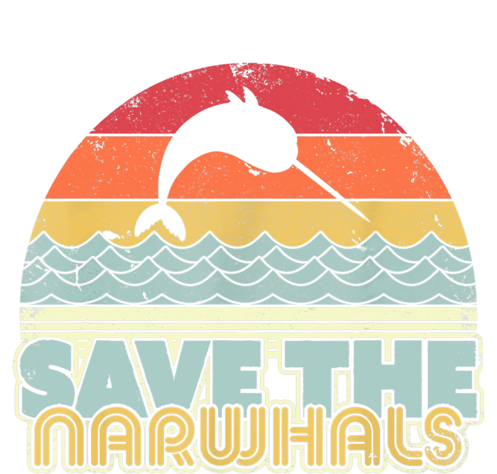 Save The Narwhals Gift Retro Style Narwhal Meaningful Gift Poster