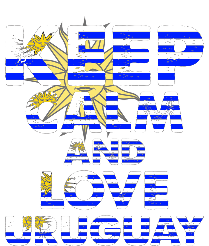 Keep Calm And Love Uruguay Garment-Dyed Heavyweight T-Shirt