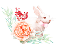 Easter Bunny Flower Spring Art Tie-Dye T-Shirt