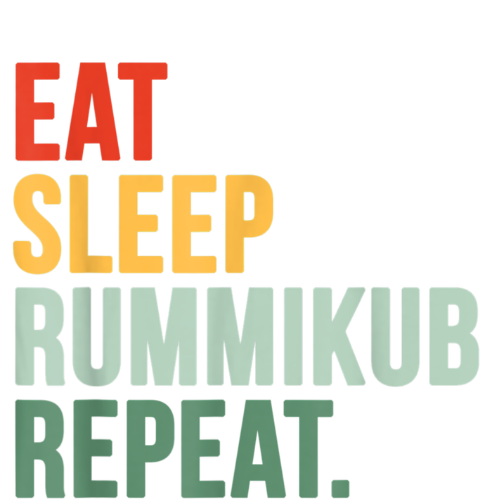 Eat Sleep Rummikub Repeat Multicolored Font T-Shirt