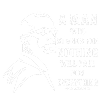 Malcolm X A Man Who Stands For Nothing Will Fall For Black History Month Tall Long Sleeve T-Shirt