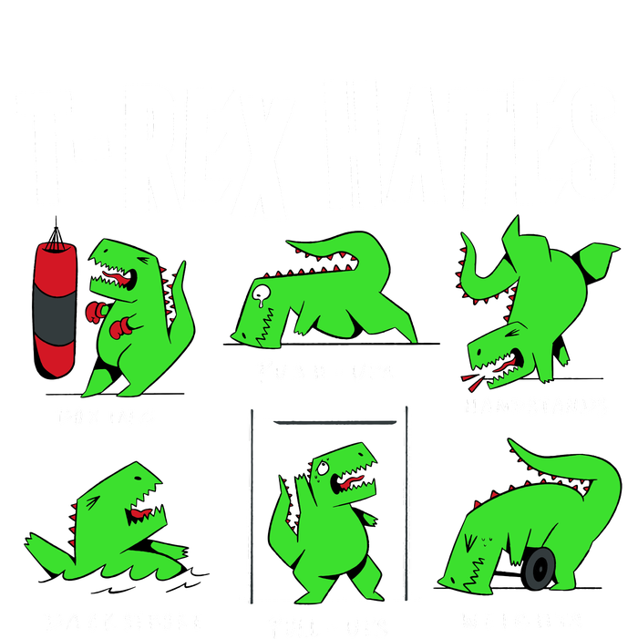 TRex Gym Hating Dinosaur T-Shirt