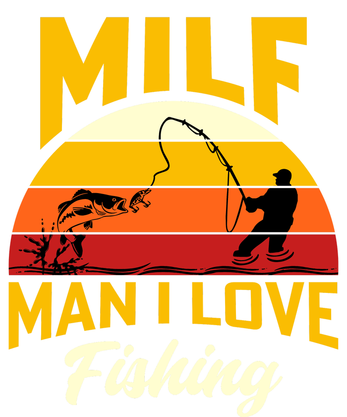 MILF Man I Love Fishing Camping Fish Funny Metallic Star Ornament