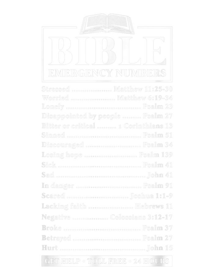 Bible Emergency Numbers Hotline Christian Verses Scriptures Toddler Sweatshirt