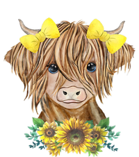 Highland Cow With Sunflowers Tote Bag