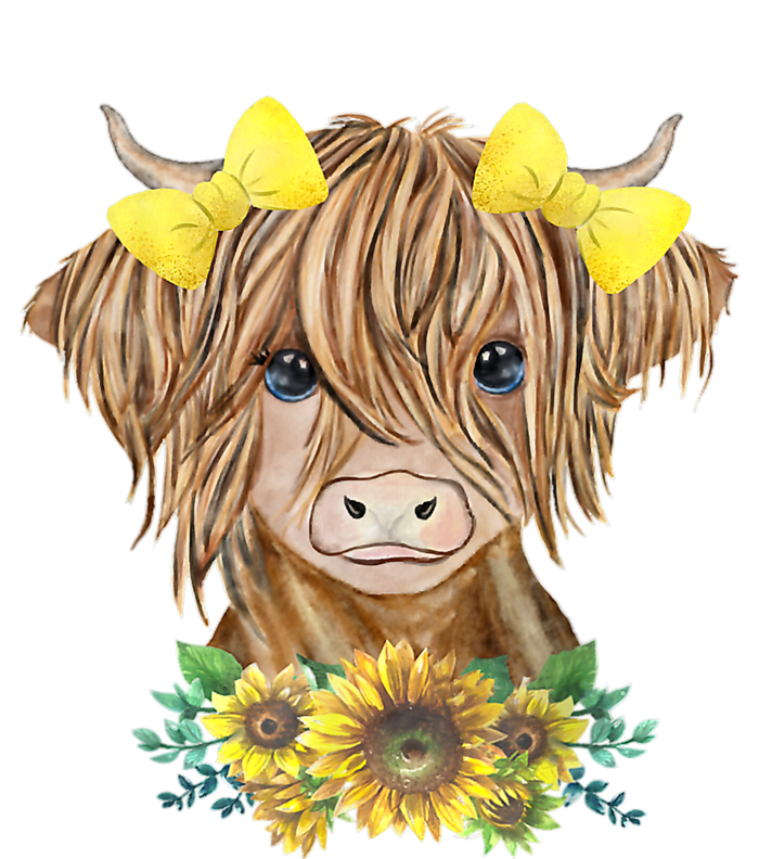 Highland Cow With Sunflowers Tote Bag