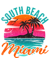 South Beach Miami Florida Sunset Vacation Distressed Grunge Cool Gift Women's V-Neck T-Shirt