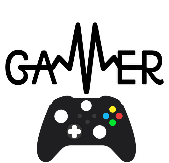 Gamer Heartbeat Xbox Black T-Shirt