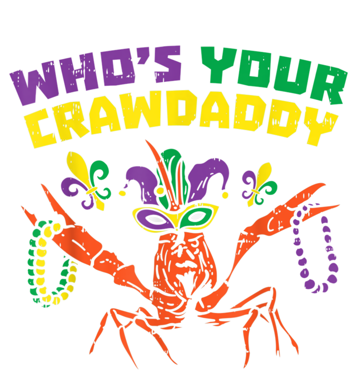 Whos Your Crawdaddy Crawfish Jester Beads Funny Mardi Gras Button