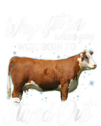 Why Fit In When You Were Born To Stand Out Hereford Cattle Women's Crop Top Tee