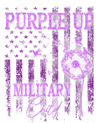 Purple Up For Military Child Month Dandelion Sparkle Flag V-Neck T-Shirt