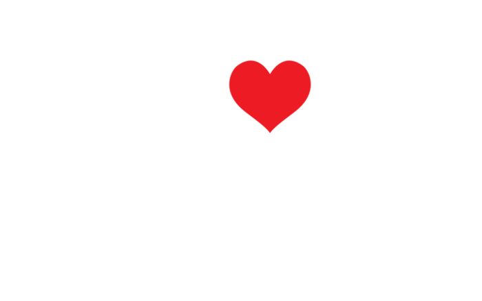 I Love Hockey Moms Funny Design Gift Women's Flannel Pajama Set