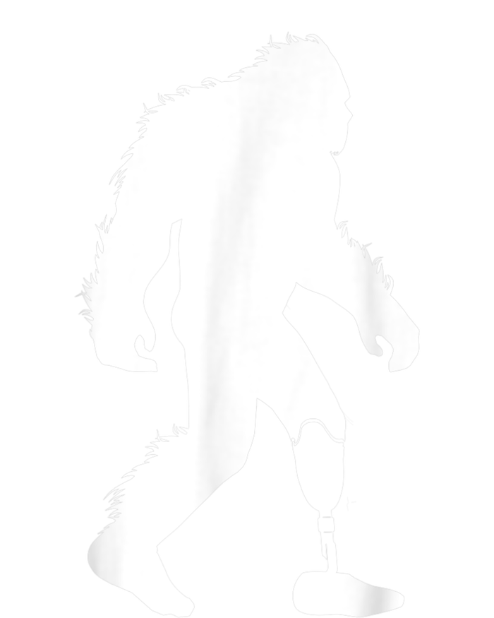 Bigfoot Leg Ampu Sasquatch Wearing Prosthetic Leg T-Shirt