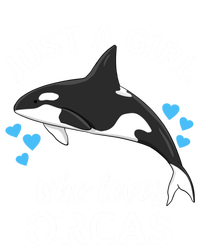 Just A Girl Who Loves Orcas Killer Whales Sea Ocean Cute Gift Valucap Bio-Washed Visor