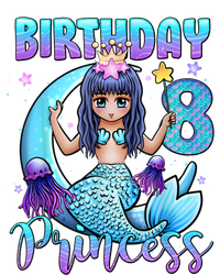 Mermaid Birthday Girl 8 Years Old Mermaid 8th Birthday Girls Coaster