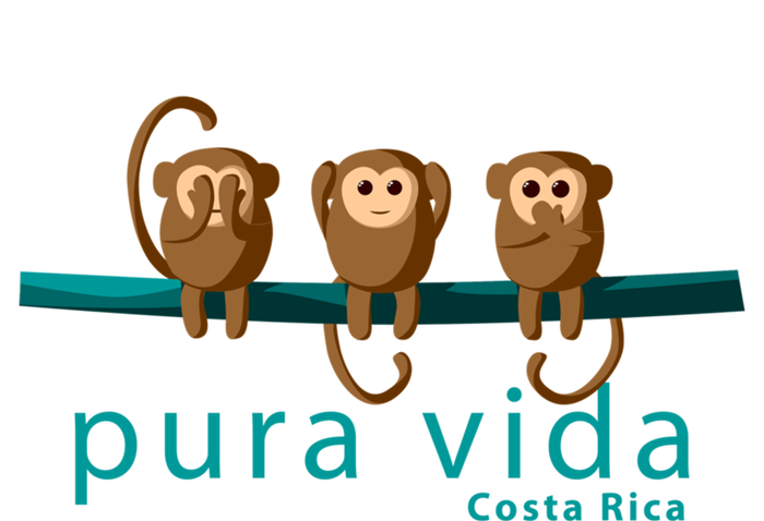 Pura Vida Monkeys Costa Rica Gift Kids Long Sleeve Shirt