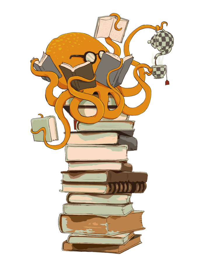 Reading Octopus Tea Coffee And Books Gift T-Shirt