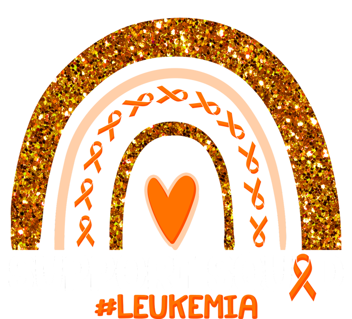 Support Squad #Leukemia Orange Ribbon Rainbow T-Shirt