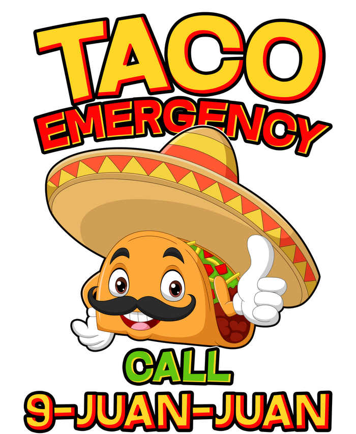 Funny Cinco De Mayo Taco Emergency Call 9 Juan Juan T-Shirt