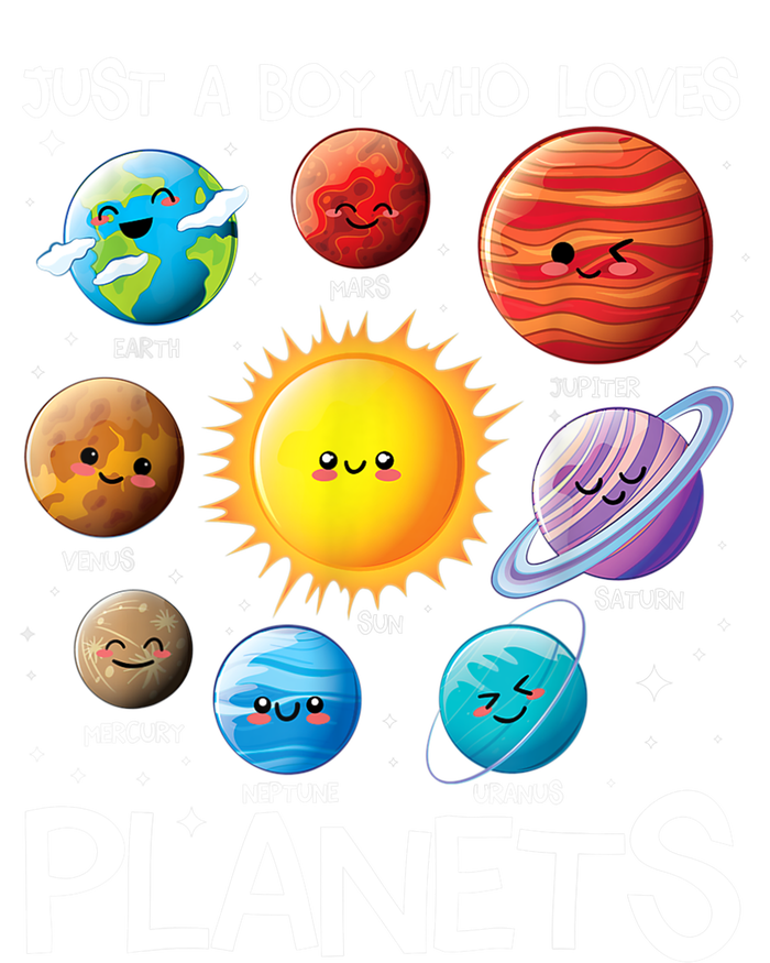 Just A Boy Who Loves Planets Solar System Space Science Gift T-Shirt