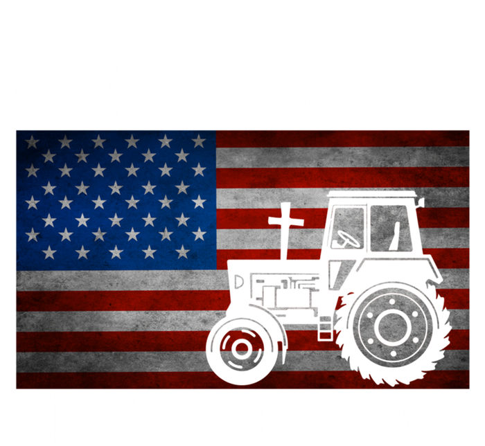 God Bless The American Farmer Usa Flag Tractor Patriotic Gift Short Acrylic Beanie