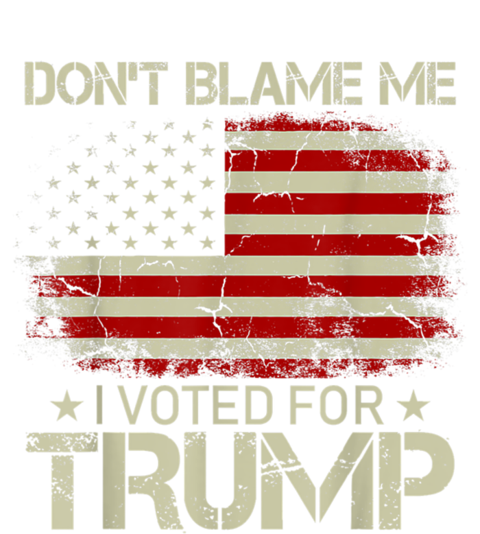 Vintage Funny Don't Blame Me I Voted For Trump USA Flag Patriots Ladies Long Sleeve Shirt