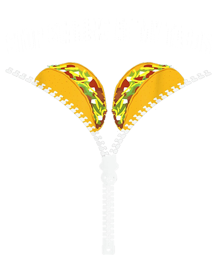 Stop Staring At My Tacos Zip Funny Zip Tote Bag