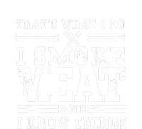 I Smoke Meat And I Know Things Funny BBQ Chef Grill Dad Metallic Star Ornament