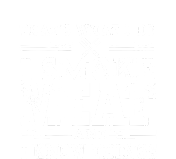 I Smoke Meat And I Know Things Funny BBQ Chef Grill Dad Metallic Star Ornament