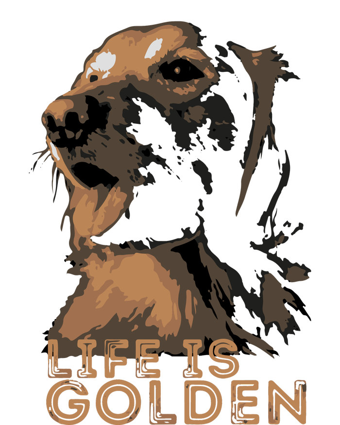 Life Is Golden Retriever Dog Premium Button