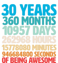 30 Years Of Being Awesome 30th Birthday Time Breakdown Mousepad