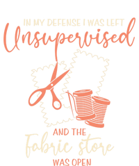 Funny Sewing Quilting Gift Left Unsupervised Gift V-Neck T-Shirt