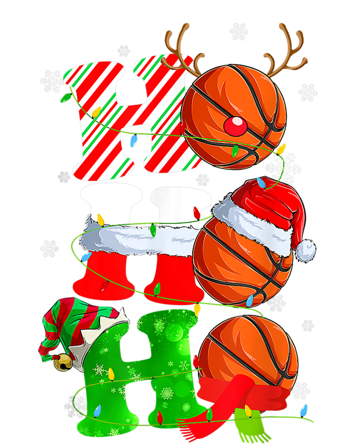 Christmas Funny Ho Ho Ho Basketball Pajama Santa Lover T Cooling Performance Crew T-Shirt