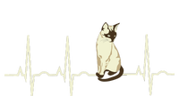 Siamese Cat Siamese Cat Heartbeat Magnet