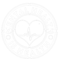 Mental Health Is Health Heartbeat Emblem Bumper Sticker