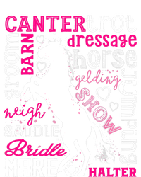 Horse Typography Word Art Girls Horseback Riding Equestrian T Tall Long Sleeve T-Shirt