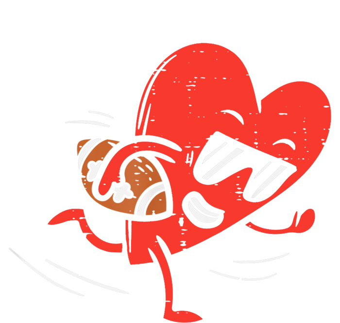 Heart Playing American Football Valentines Day Sports Boys T T-Shirt