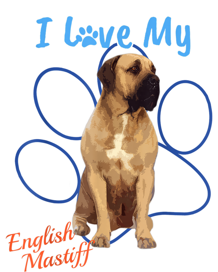 I Love My English Mastiff Best Dog Lover Paw Funny Gift! Cooling Performance Crew T-Shirt