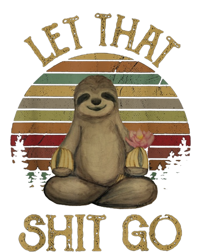 Let That Shit Go Gift Funny Sloth Yoga Vintage Gift Magnet