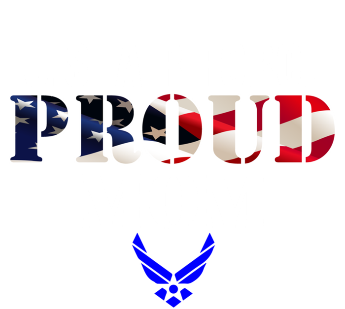 Us Proud Air Force Mom With American Flag Gift For Veteran Cool Gift T-Shirt