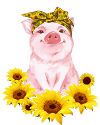 Cute Pig And Bandana Sunflower For Girl Women Mom Pullover Mousepad