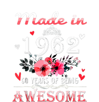 Funny Birthday Gifts Made In 1962 Floral 60th Birthday Sustainable Bucket Hat